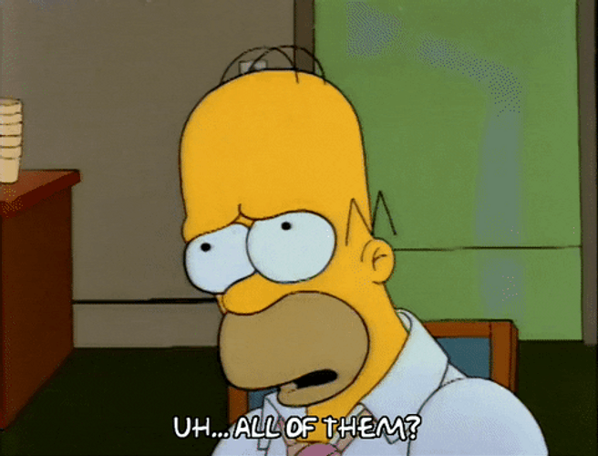 All Of Them Confused Homer Simpson GIF