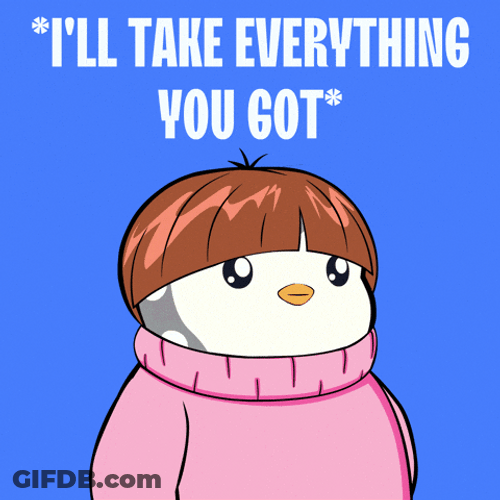 All Of Them Pudgy Penguin Brunette GIF
