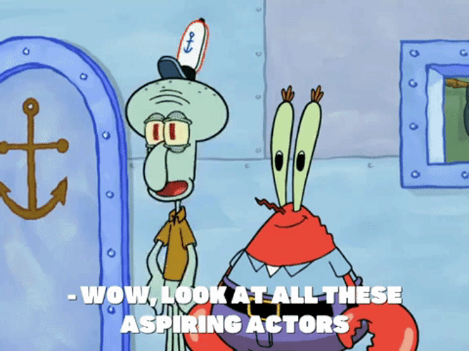 All Of Them Squidward Mr Krabs GIF