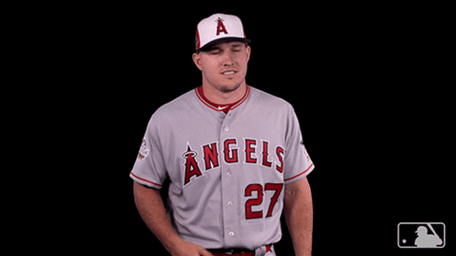 All Star Mike Trout Brush Off GIF