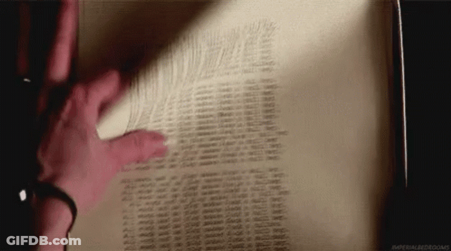 All Work And No Play Browsing Through Papers GIF