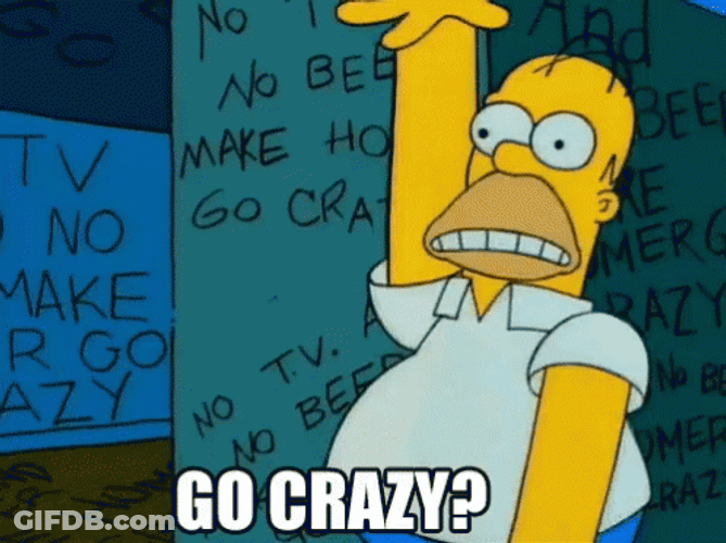 All Work And No Play Makes Homer Crazy GIF