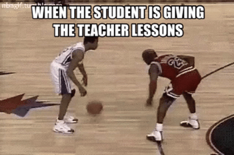 Allen Iverson Crosses Over Michael Jordan GIF