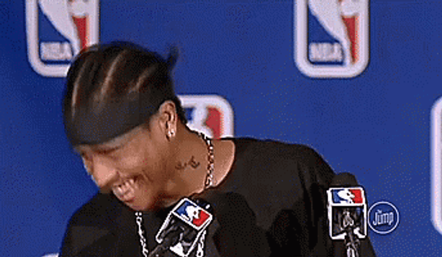 Allen Iverson Hilarious Laughing GIF