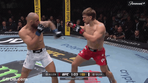 Allen Vs Silva Boxing Match On Paramount GIF