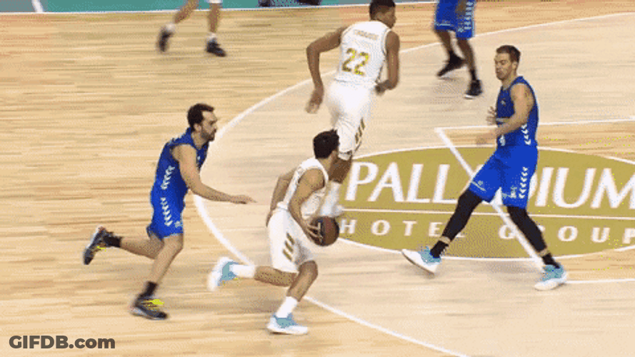 Alley Oop Real Madrid Basketball GIF