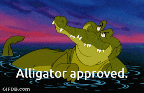 Alligator Approved Cartoon GIF