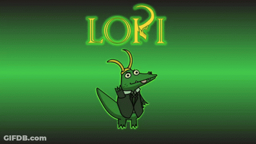 Alligator Loki Animated Art Hello Waving GIF