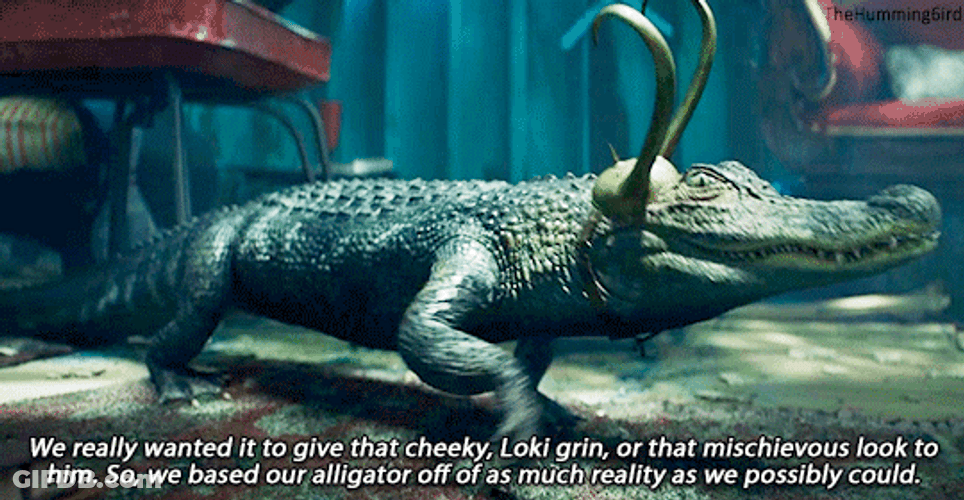 Alligator Loki Cheeky Grin Mischievous Look GIF