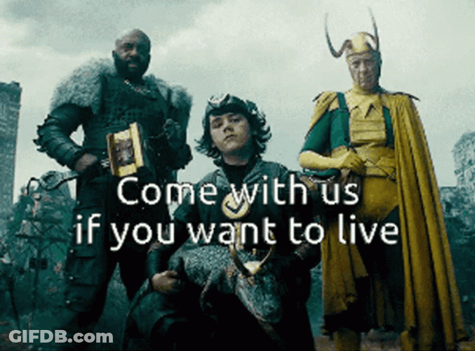 Alligator Loki Family Come With Us Meme GIF