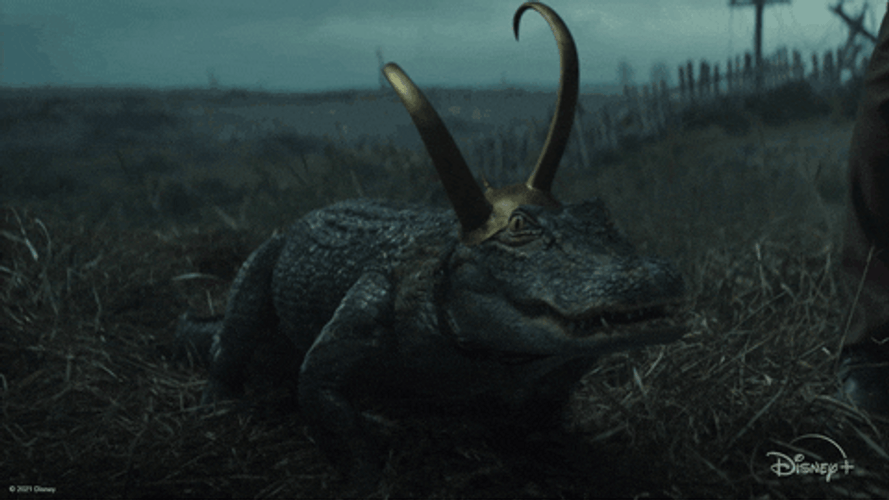 Alligator Loki Roar Horned Helmet Marvel Movie GIF