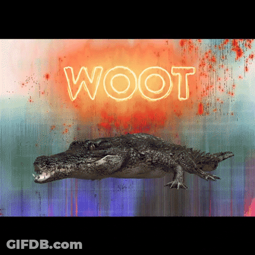 Alligator Spinning Around Woot GIF