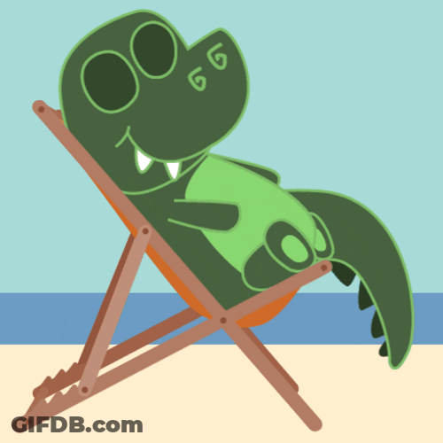 Alligator Sun Bathing On Beach GIF