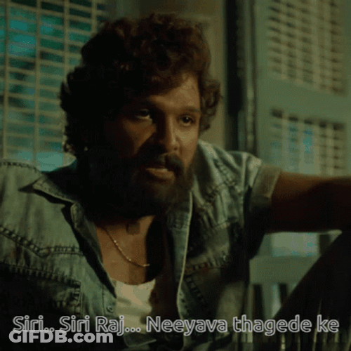 Allu Arjun Siri Raj Hand Gesture GIF