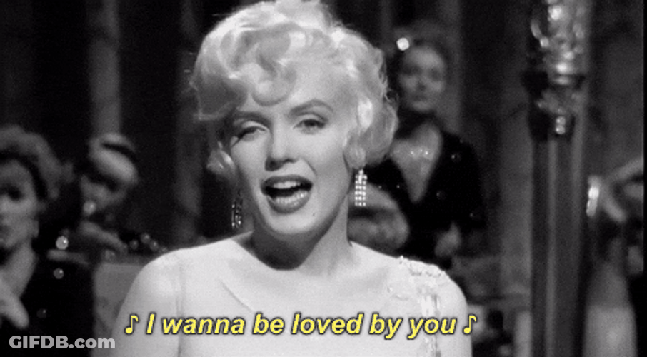 Alluring Marilyn Monroe Quotes Wants Love GIF