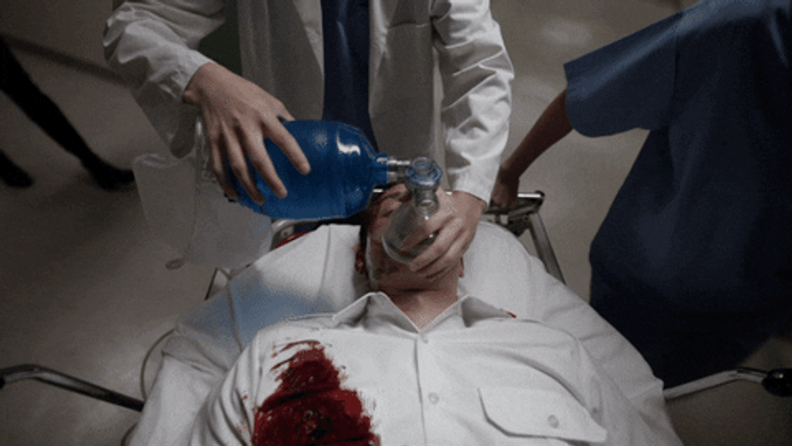 Almost Dying After Taking A Bullet GIF