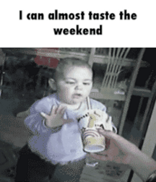 Almost Friday Seems Like Baby Having First Taste GIF