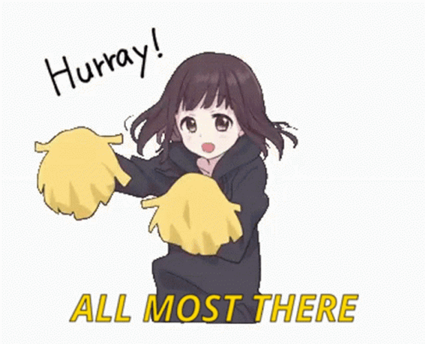 Almost There Anime Girl Cheerleading GIF