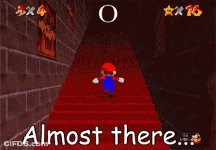 Almost There Super Mario Gameplay GIF