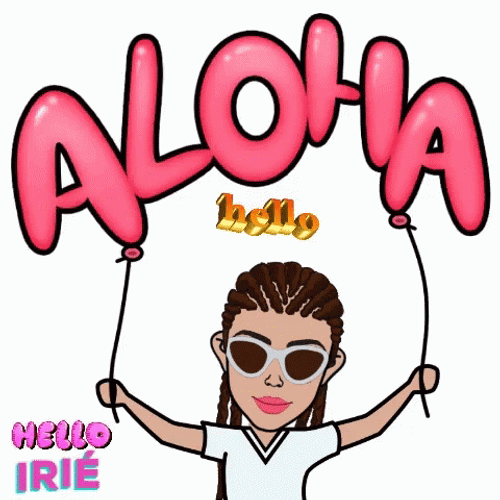 Aloha Balloon Woman GIF
