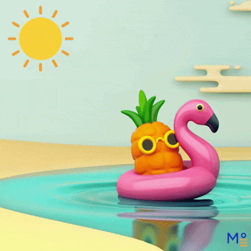 Aloha Friday Flamingo Floatie GIF