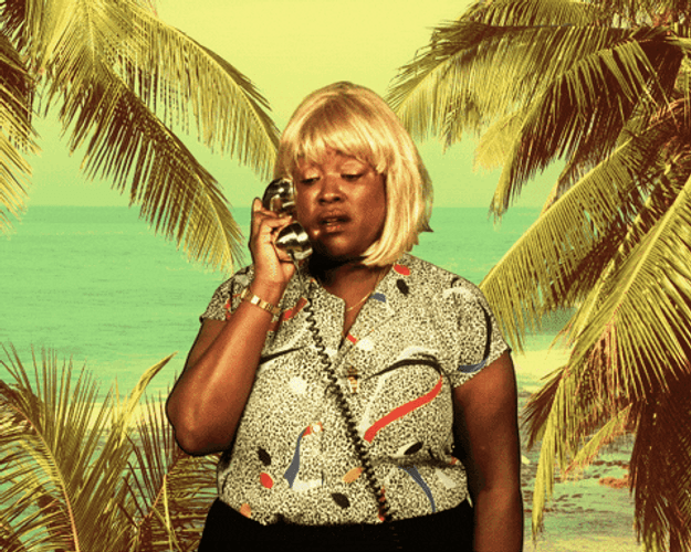Aloha Friday Girl Calling GIF