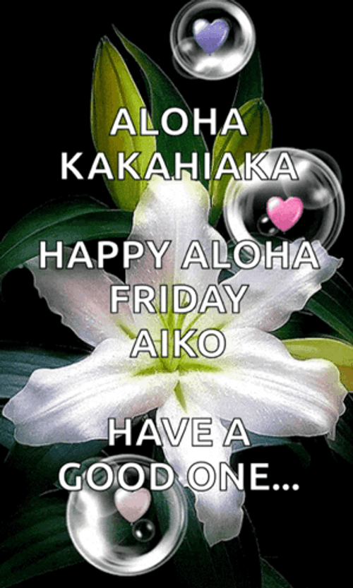 Aloha Friday White Lily GIF