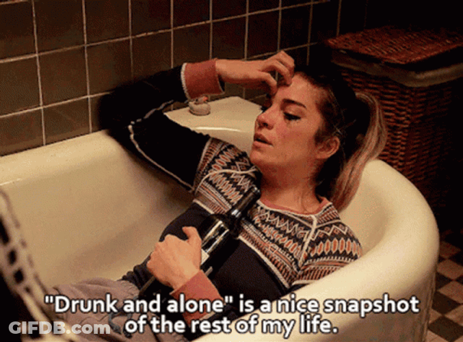 Alone Drunk Allison McRoberts GIF