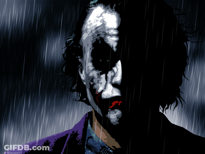 Alone Joker Rainy Night GIF