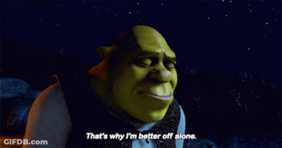 Alone Night Emote Shrek GIF
