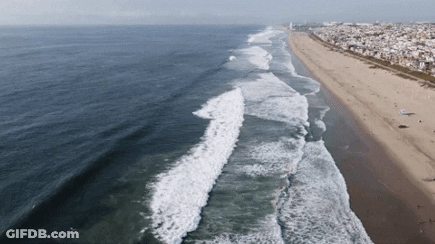 Along The Shore Blue Wave GIF