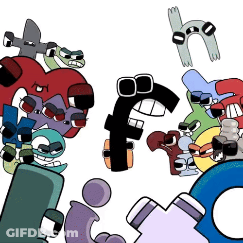 Alphabet Lore Letter F Getting Beaten Up GIF