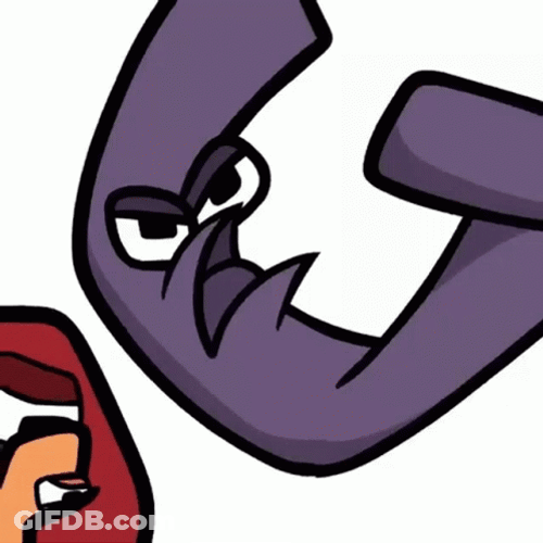 Alphabet Lore Letter G Screaming Out To F GIF