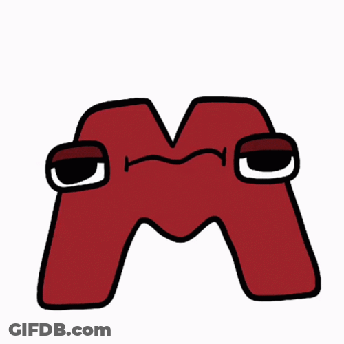 Alphabet Lore Letter M Bored GIF