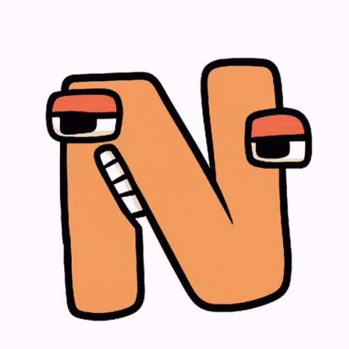 Alphabet Lore Letter N Smiling GIF