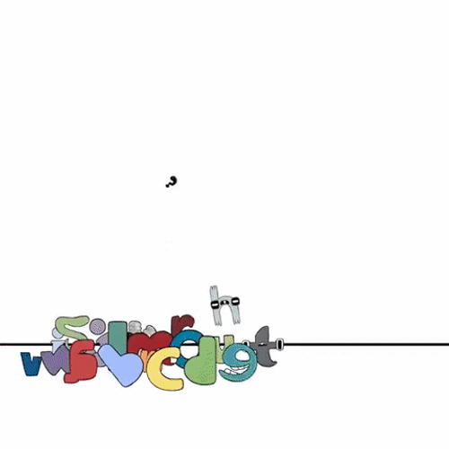 Alphabet Lore Letter Q Eating A Question Mark GIF