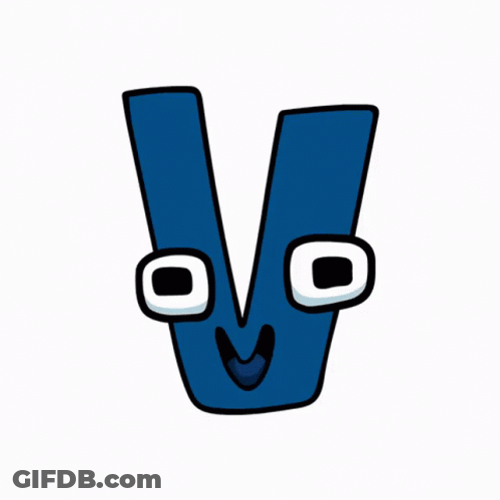 Alphabet Lore Letter V Happy GIF