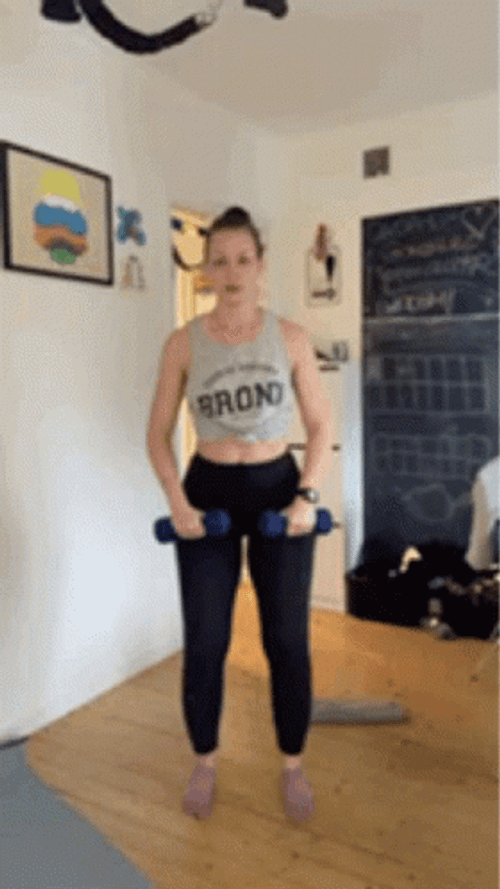 Alternate Front And Sideways Lateral Raises GIF