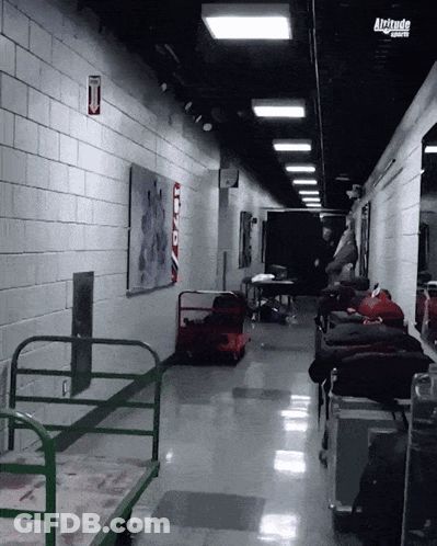 Altitude Sports Sign In Hallway GIF