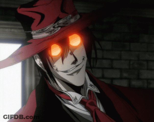Alucard Hellsing Describing His Weapon GIF