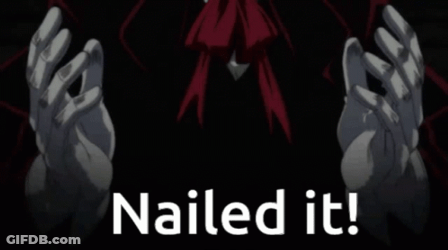 Alucard Hellsing Nailed It GIF