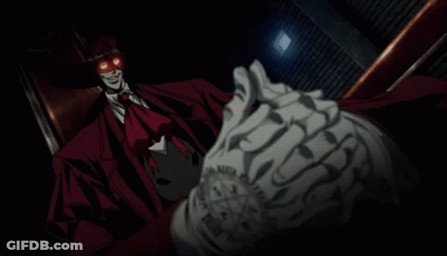 Alucard Hellsing Serious Sitting GIF