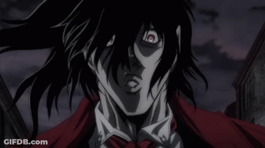 Alucard Hellsing Suprised GIF