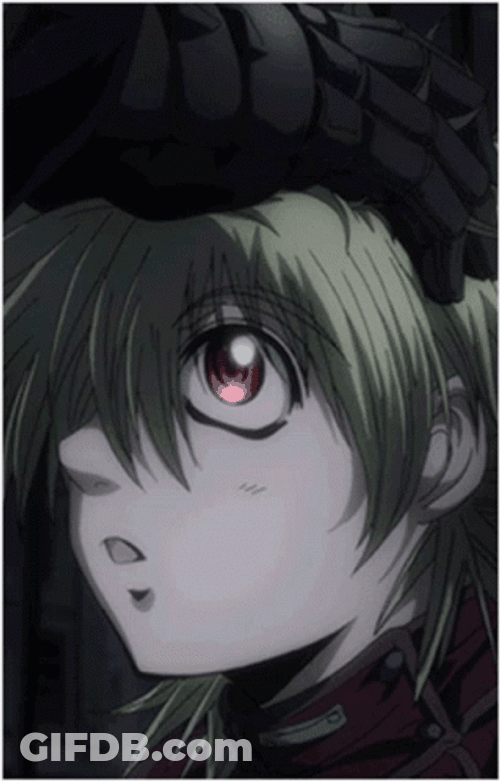Alucard Holds Seras Head GIF