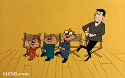 Alvin And The Chipmunks Dancing Beside Man GIF