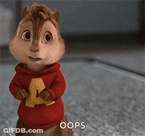 Alvin Chipmunk Saying Oops GIF