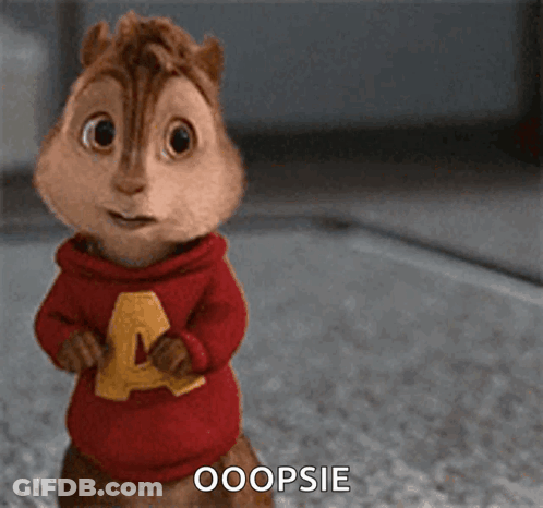 Alvin Chipmunk Smiling Says Ooopsie GIF