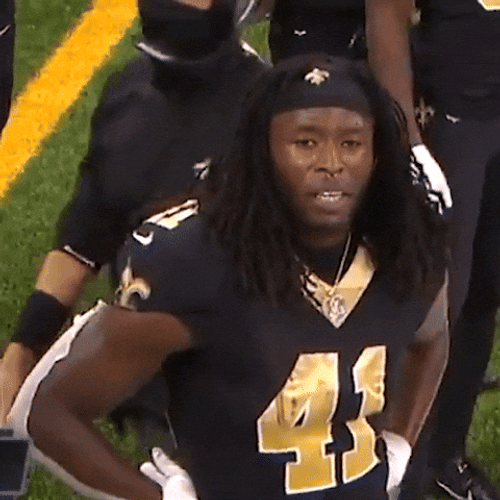 Alvin Kamara Of New Orleans Saints Making Poker Face GIF
