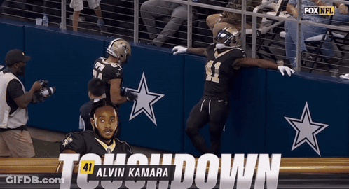 Alvin Kamara On Fox NFL Screen GIF