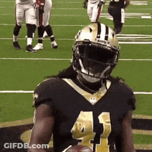 Alvin Kamara Who Dat Brings Ball GIF